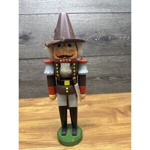 Vintage Original Erzgebirge GDR Expertic Nutcracker Hunter 11.5” Wooden Knife